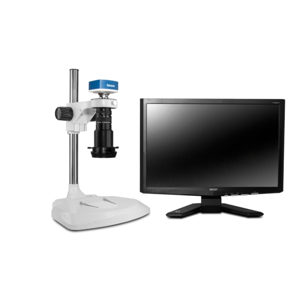Macro Digital Inspection System With Polarized LED Light On Lab Stand